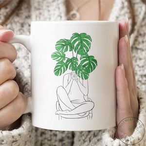 Plant Mug, Pot Head Mug, Plant Gift, Plant Lover, Plant Lover Gift, Plant Mom, Plant Mom Gift, Gift For Planter, Plant Lady Gift