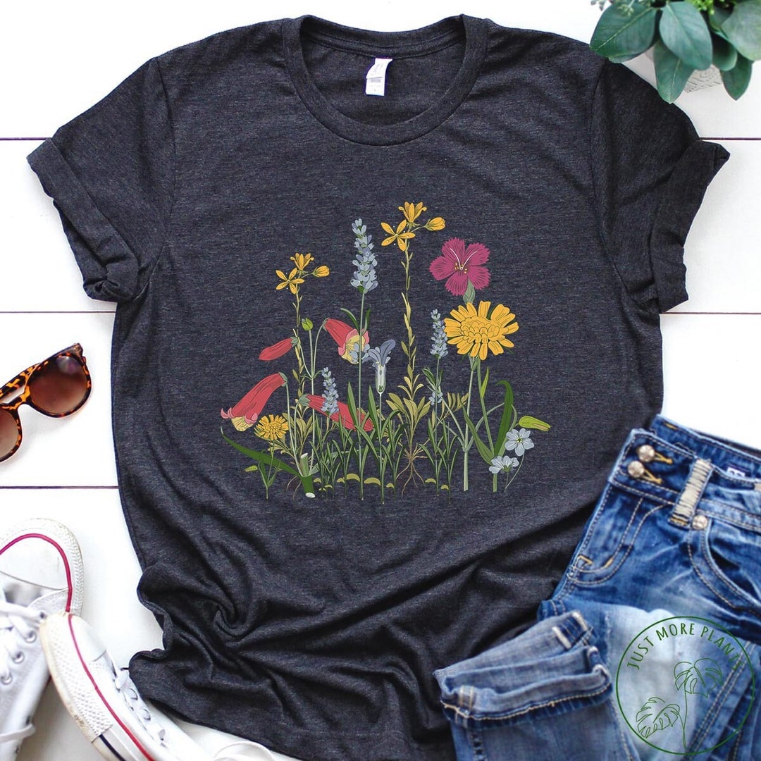 「DELIGHT J」I love flowers t-shirt ★3color Amazon.com: Daisy, Cartoon, Color, Love, Funny, Flower