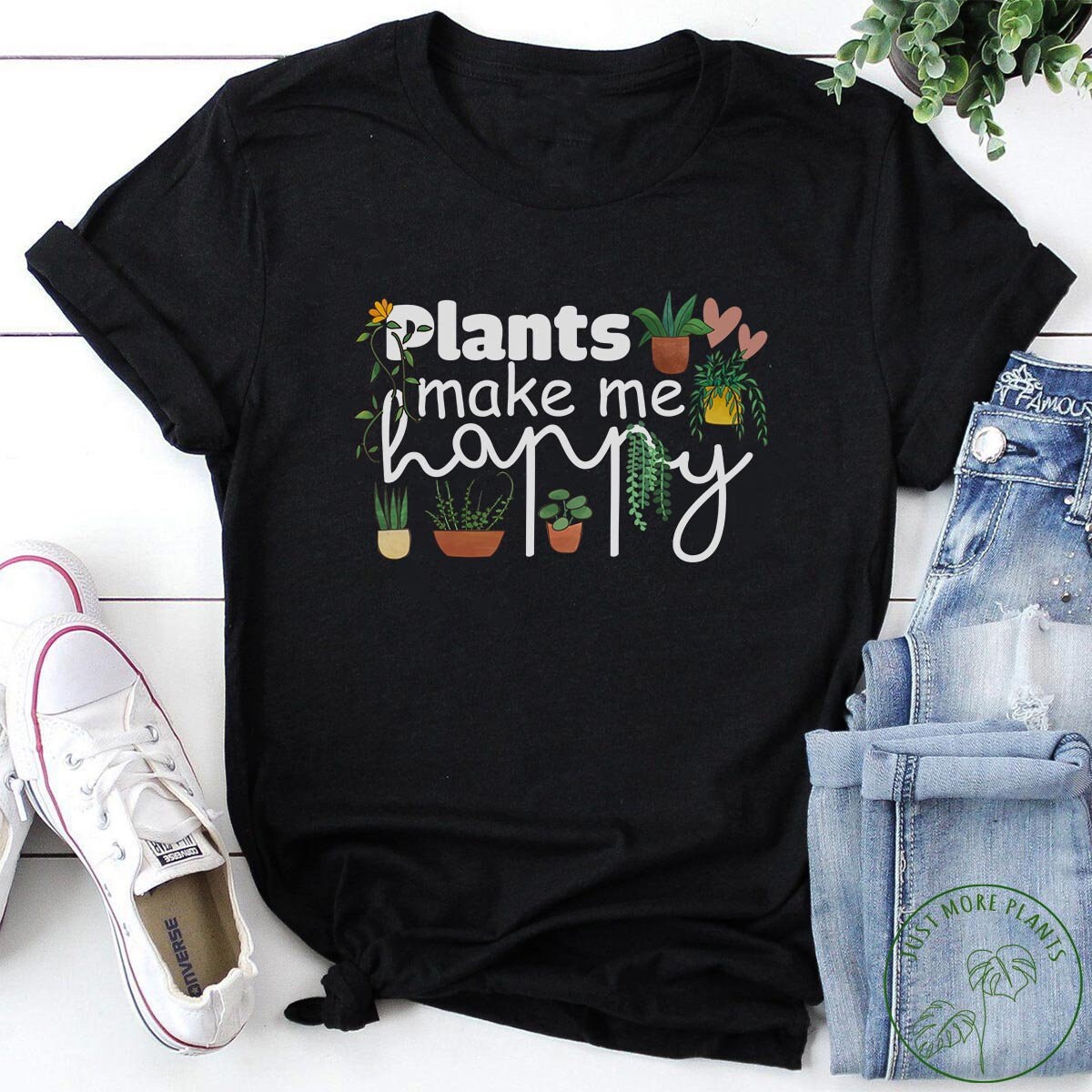 Plant Shirt Plants Make Me Happy Shirt Plant Gift Plant Etsy