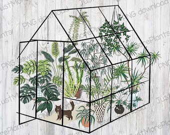Plant PNG, Plant And Cat PNG, Plant Gift, Plant Lover, Plant Lover Gift, Plant Mom, Plant Mom Gift, Gift For Planter, Plant Lady Gift