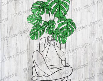 Plant PNG, Pot Head PNG, Plant Gift, Plant Lover, Plant Lover Gift, Plant Mom, Plant Mom Gift, Gift For Planter, Plant Lady Gift