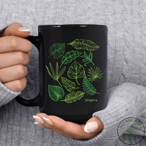 Garden Mug, Tropics Mug, Garden Gift, Gardening Gift, Garden Lover, Garden Lover Gift, Gardening Lover, Gardener Gift Idea