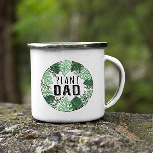 Plant Enamel Mug, Plant Dad Enamel Mug, Plant Gift, Plant Lover, Plant Lover Gift, Plant Mom, Plant Mom Gift, Gift For Planter