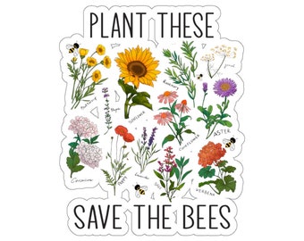 Garten Sticker, Plant These Save The Bees Sticker, Garten Geschenk, Garten geschenk, Gartenliebhaber, Gartenliebhaber Geschenk, Gartenliebhaber Geschenk