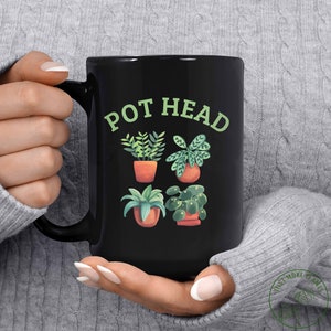 Plant Mug, Pot Head Mug, Plant Gift, Plant Lover, Plant Lover Gift, Plant Mom, Plant Mom Gift, Gift For Planter, Plant Lady Gift