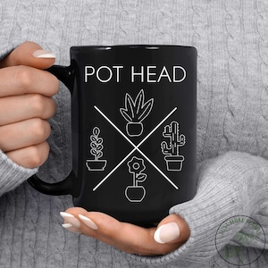 Plant Mug, Pot Head Mug, Plant Gift, Plant Lover, Plant Lover Gift, Plant Mom, Plant Mom Gift, Gift For Planter, Plant Lady Gift