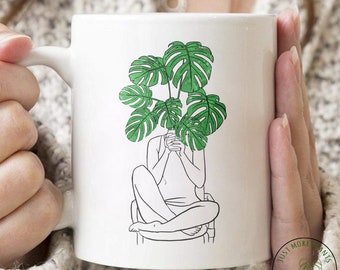 Garden Mug, Pot Head Mug, Garden Gift, Gardening Gift, Garden Lover, Garden Lover Gift, Gardening Lover, Gardener Gift Idea