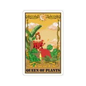 Plant Sticker, Queen Of Plants Sticker, Plant Gift, Plant Lover, Plant Lover Gift, Plant Mom, Plant Mom Gift, Gift For Planter
