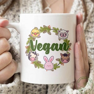 Vegan Mug, Vegan Friends Mug, Vegan Gift, Vegan Gift For Women, Vegan Birthday Gift, Funny Vegan, Vegetarian Gift, Vegan Gift Idea