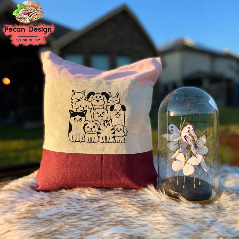 Tri-color Cats And Dogs Tote Bag Gift Idea For Pet Lover, Dog And Cat Mom Tote Bag, Tote Bags Dog And Cat Owner, Tote Bag Cat Dog Lover, T09 bild 6