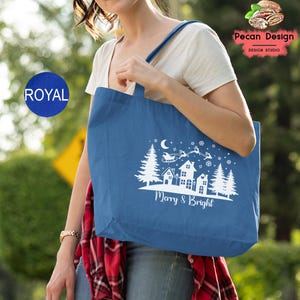Tote Bag Christmas Gift Idea For Friends, Christmas Gift Tote Bags, Cute Christmas Tote Bags, Christmas Tote Bags For Shopping, T14