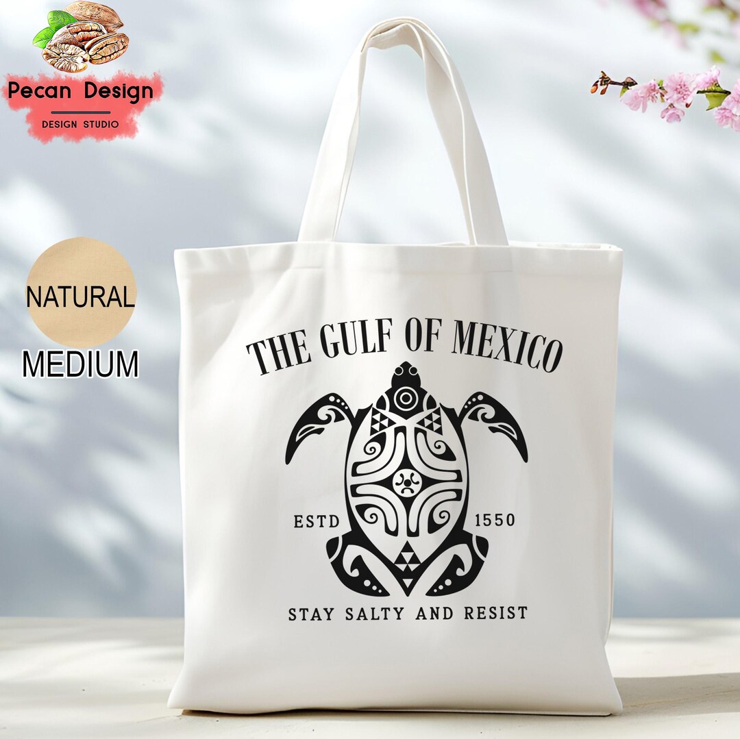 Gulf of Mexico Tote Bag, Vintage Gulf of Mexico 1550 Tote Bag, Gulf of ...