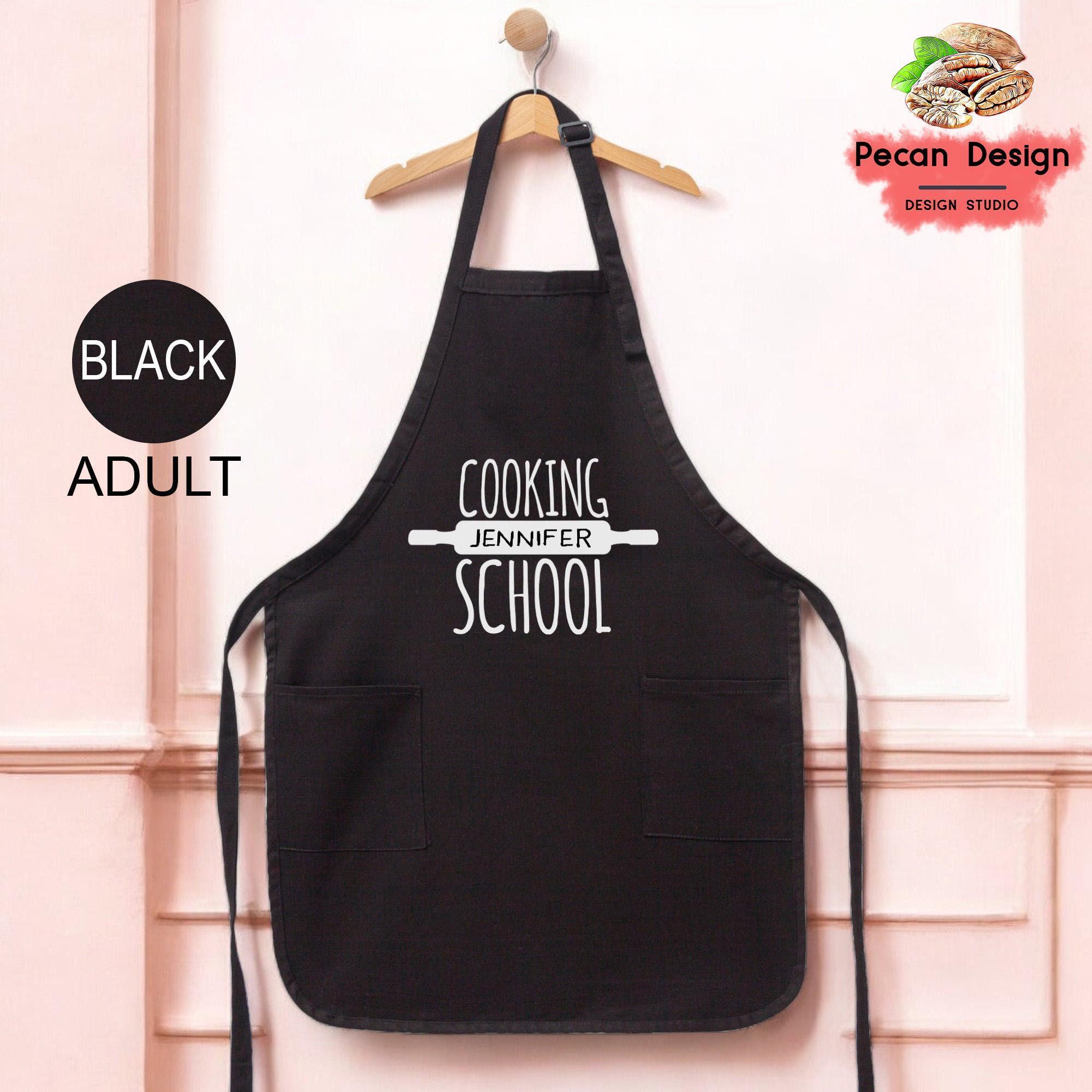 Custom Cooking School Apron for Women and Men, Personalized Kitchen ...