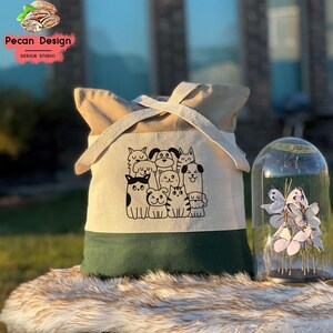 Tri-color Cats And Dogs Tote Bag Gift Idea For Pet Lover, Dog And Cat Mom Tote Bag, Tote Bags Dog And Cat Owner, Tote Bag Cat Dog Lover, T09 bild 7