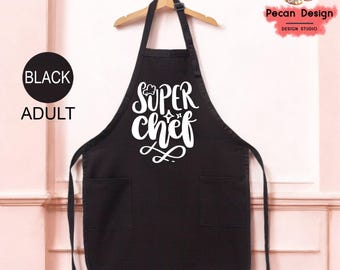 Super Chef Kitchen Apron For Family, Holiday Season Apron Gift, Cooking Apron For Women, Funny Grill Apron Gift For Men, A46