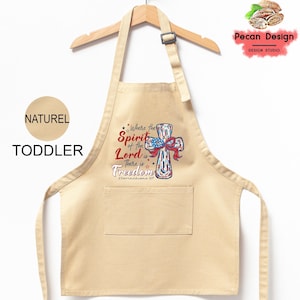 Christian Cross Scripture Apron: USA Flag Jesus, A267