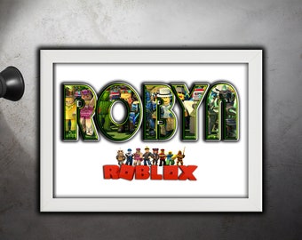 Roblox Wall Art Etsy - try hats hair read description roblox