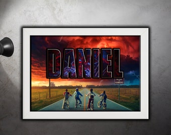 STRANGER THINGS GIFT TV SHOW LIGHT UP LED BOTTLE BIRTHDAY GIFT PERSONALISED GIFT