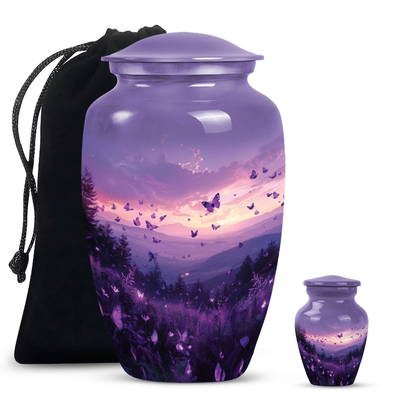 Customizable butterfly memorial urn