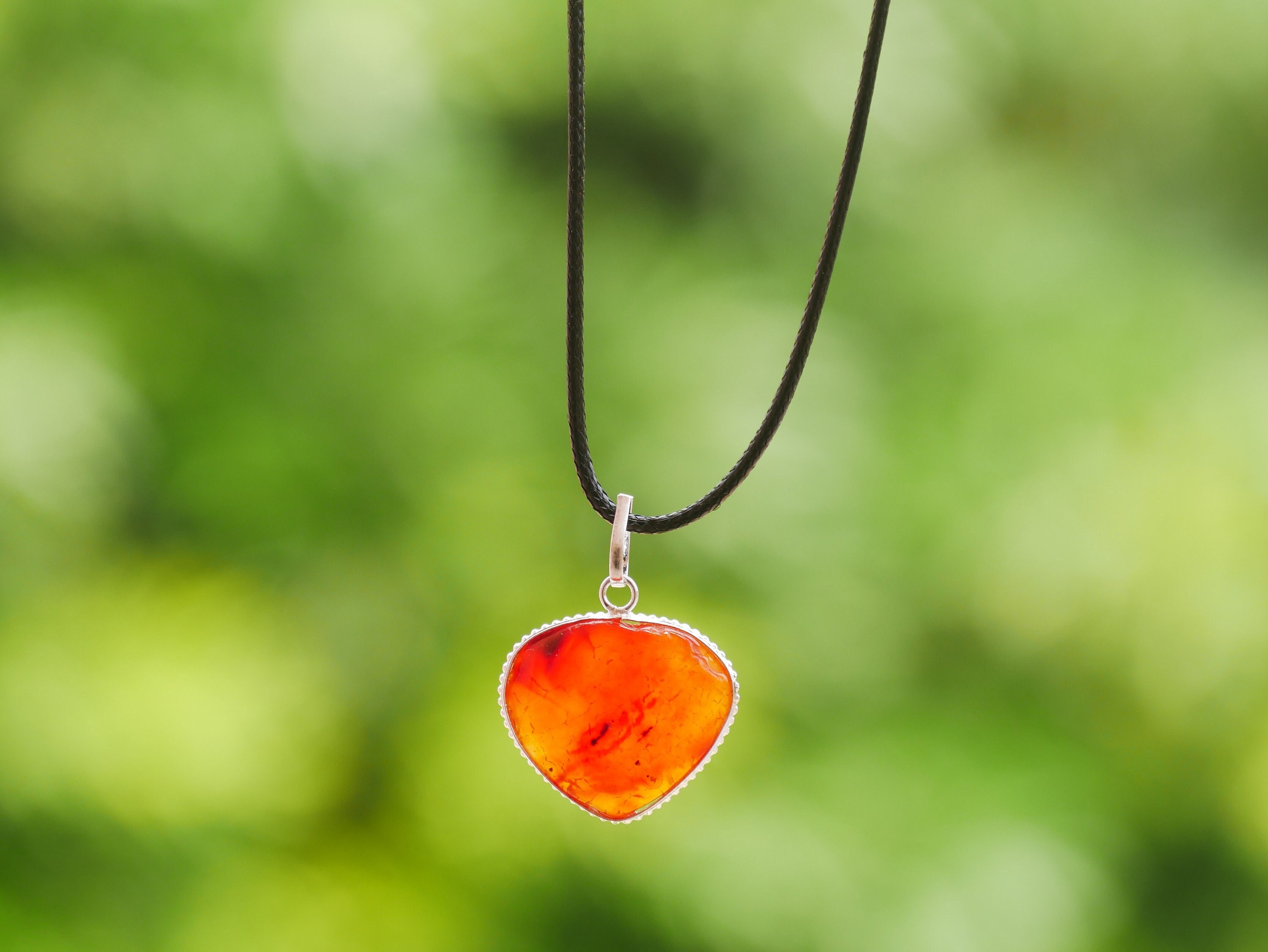 Carnelian Heart Pendant Sterling Silver Heart NecklaceRed Etsy
