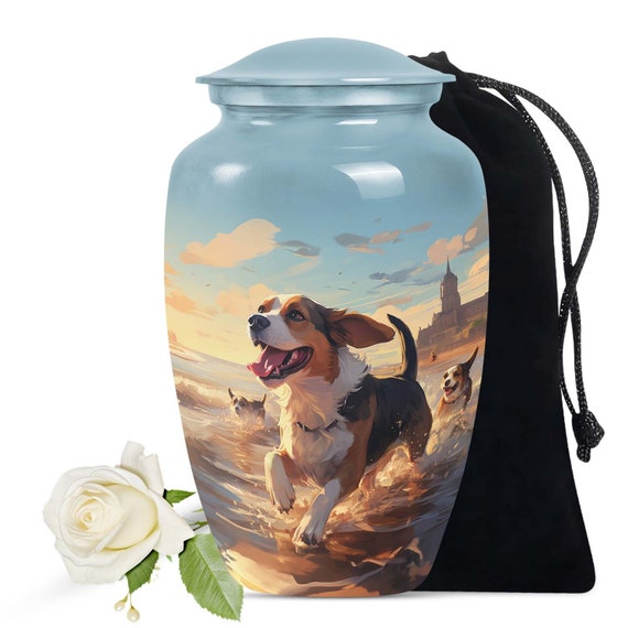 Dog Urn for Adult Ashes - Pet Urn - Large Cremation Urns for Male & Female -Decorative Urn for Human Ashes - Cremation Urn for Dog Lovers