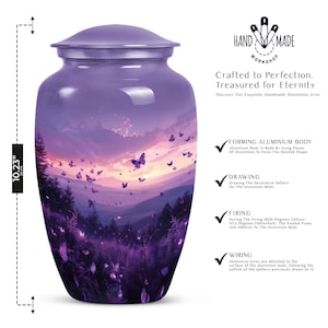 Butterfly artwork memorial urn