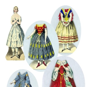 Jenny Lind Paper Doll Bundle | Victorian Dressing Room Stage Vintage Printable PDF