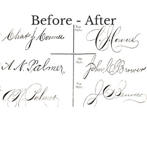 Spencerian Calligraphy Before & After | Gaskell’s Compendium Penmanship | Victorian Handwriting Practice Printable PDF