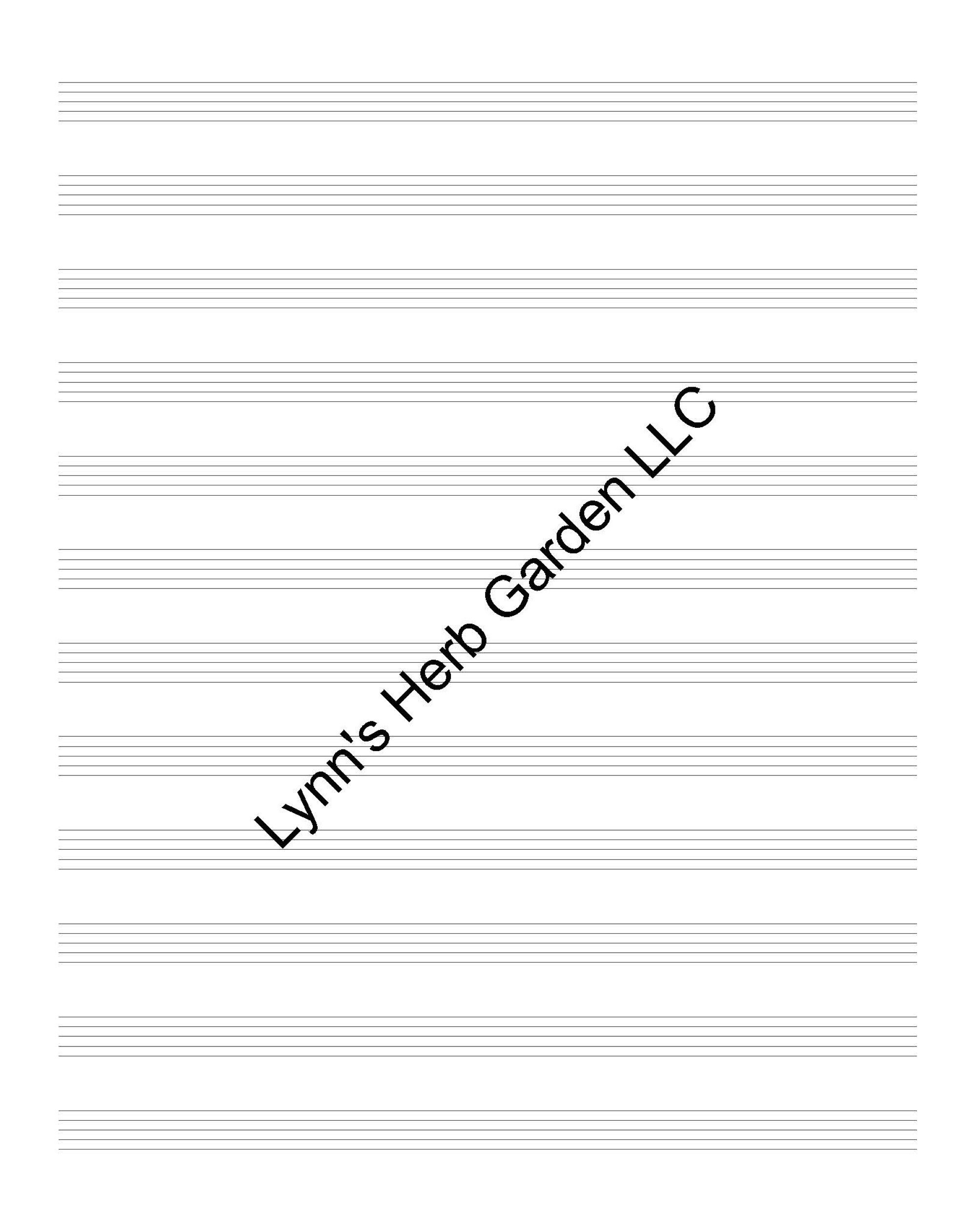 Blank Sheet Music to Compose and Write Your Own Notes On Etsy