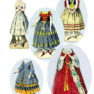 Vintage Jenny Lind Paperdoll with 10 Costumes, Stage Setting, Victorian Opera, Dressing Room Scene