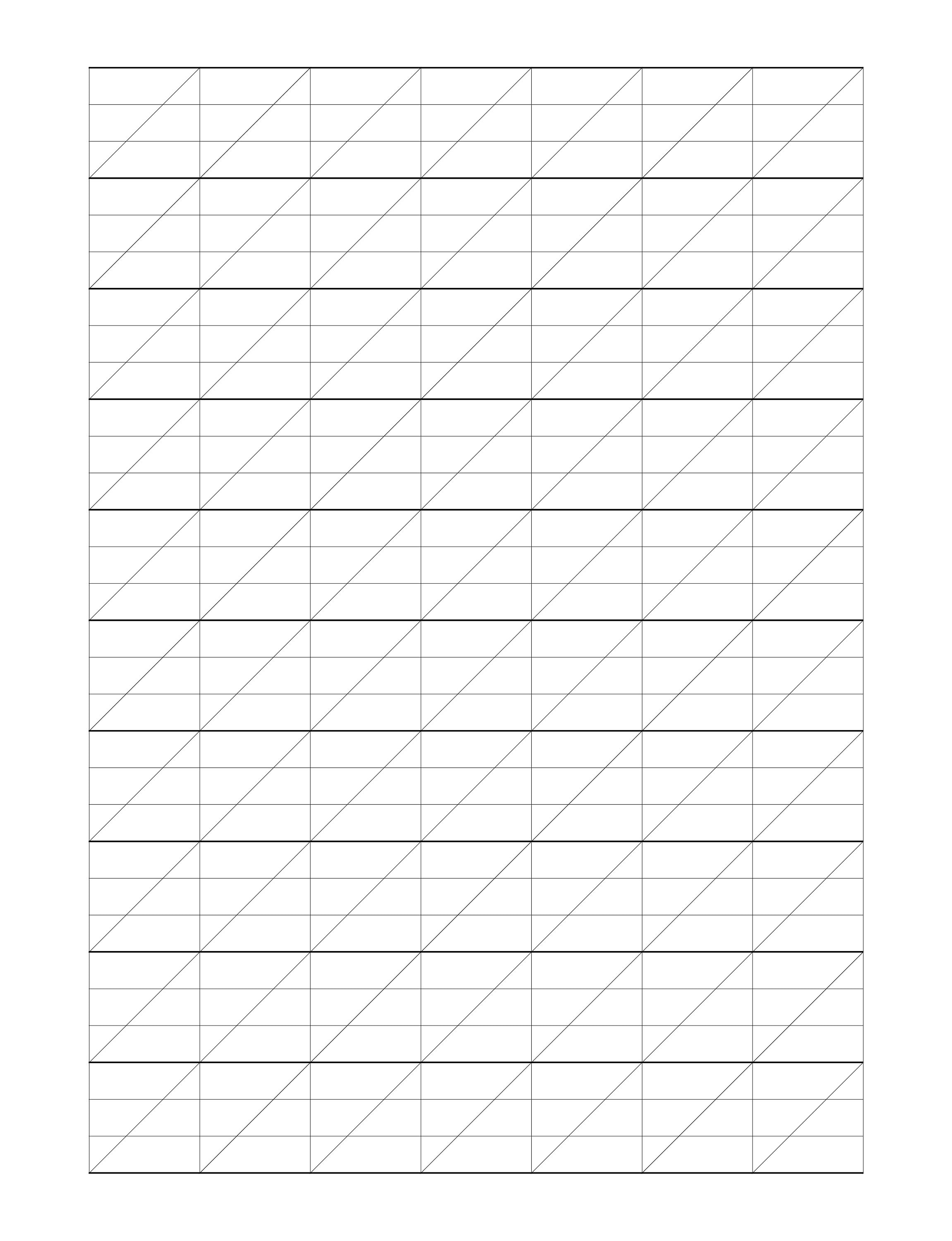 Self-study Calligraphy Handwriting Paper 8.5 X 11 Printable Download ...