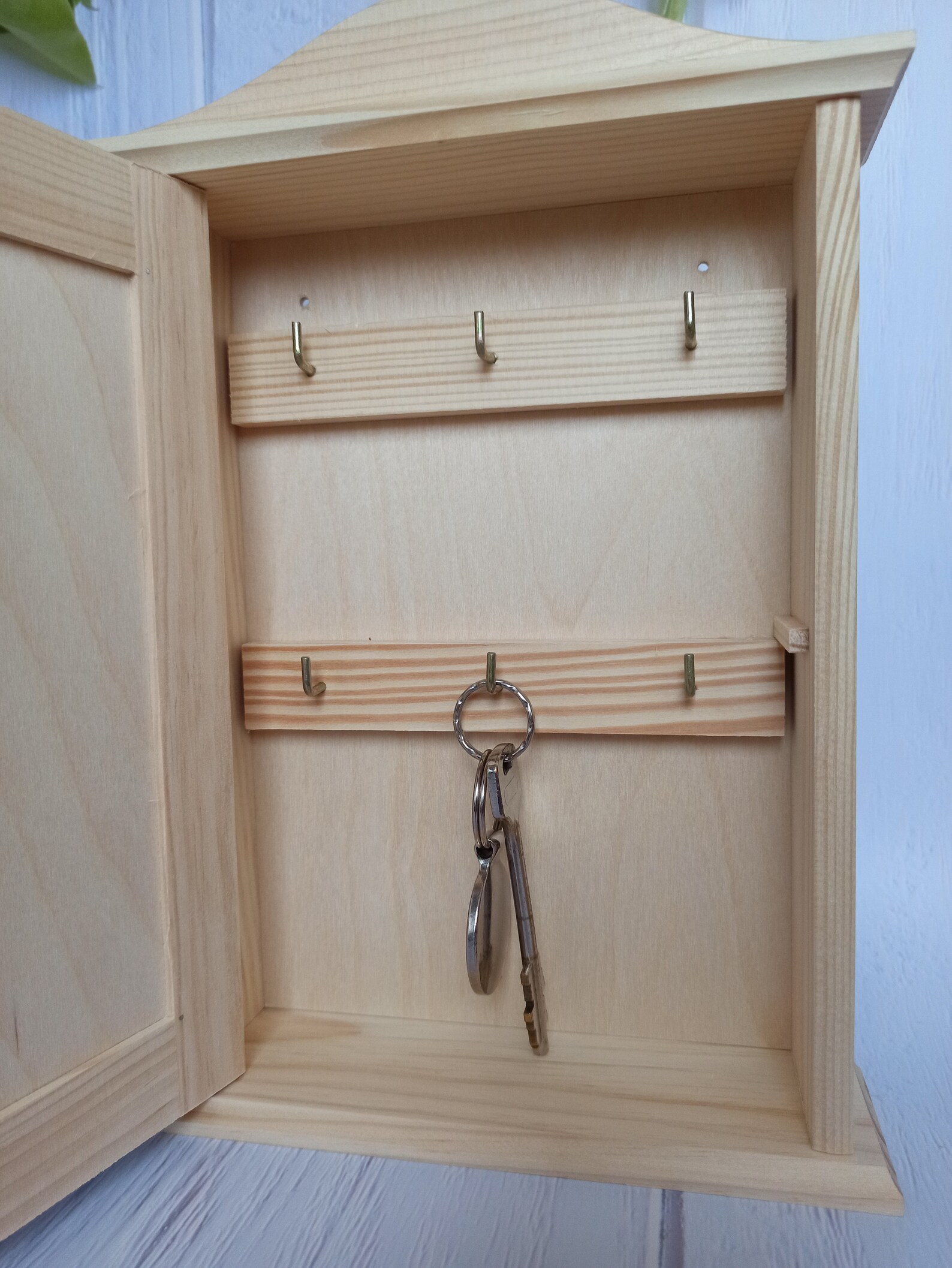 Plain Wooden Key Wooden key box Unfinished. Wood Etsy