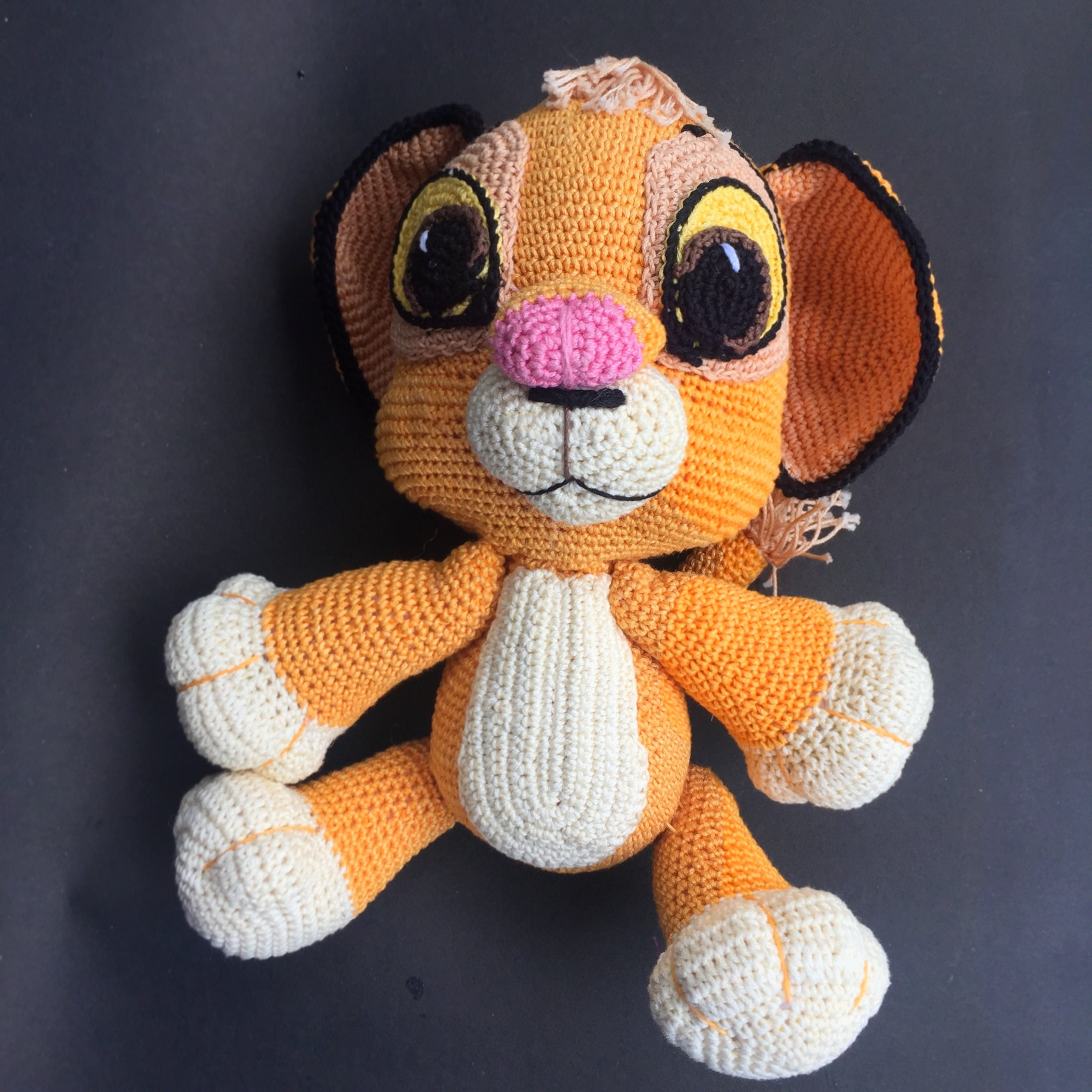 Simba the Lion King. Crochet Simba Handmade Toy Disney Etsy UK