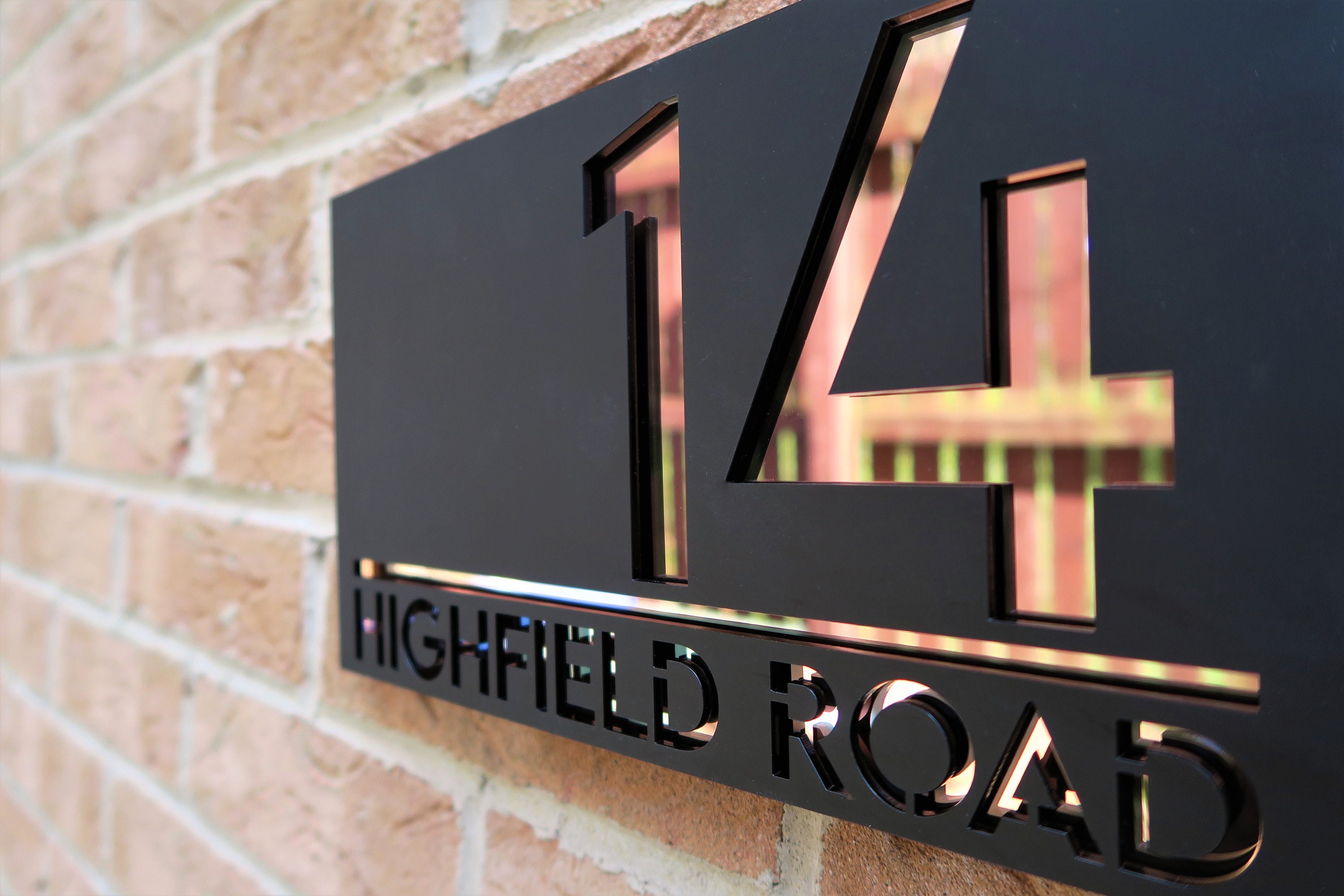 Customisable Contemporary House Sign With Fixings Minimalist Etsy