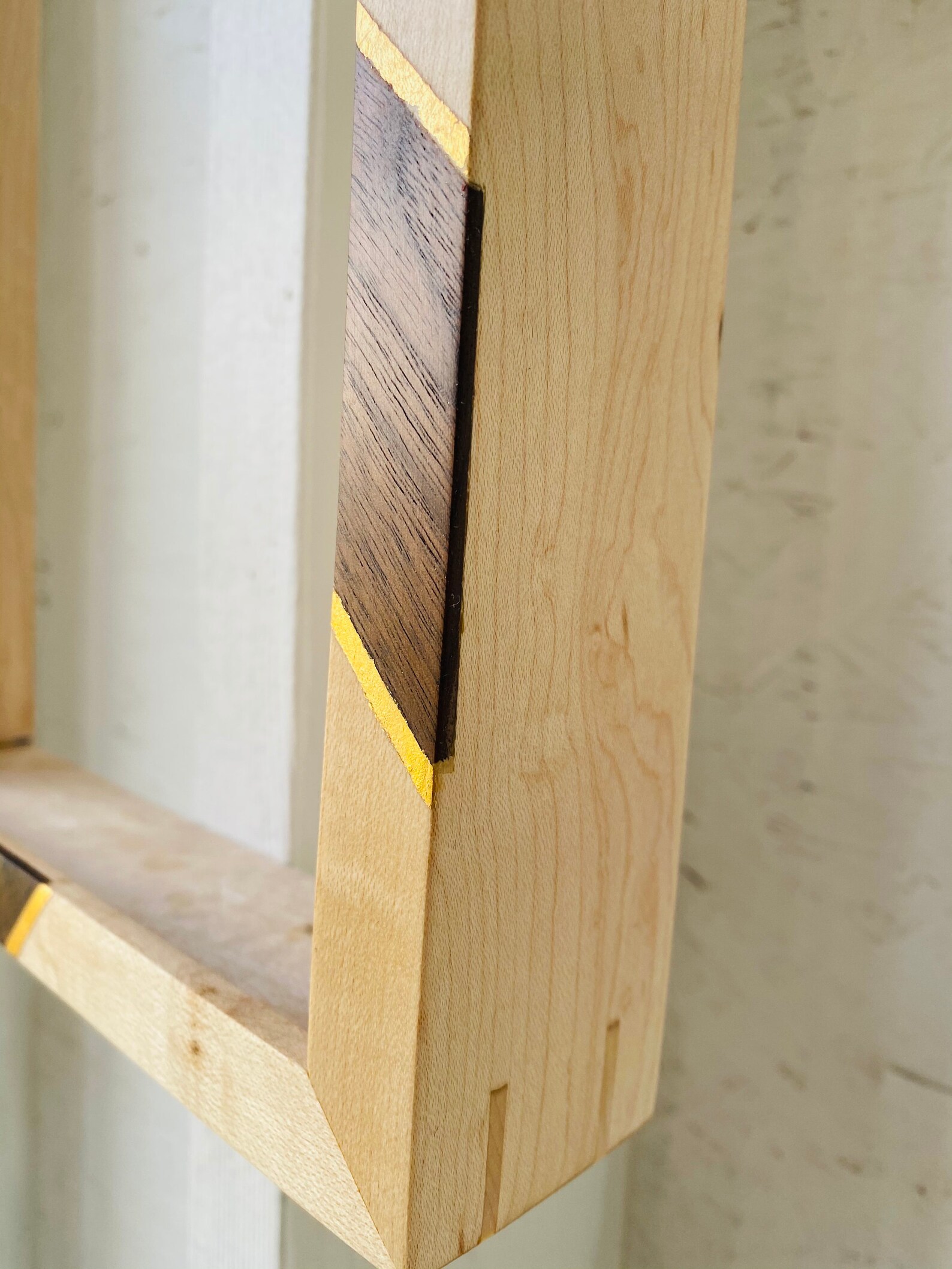 Handcrafted solid maple picture frame with spline joinery and Etsy