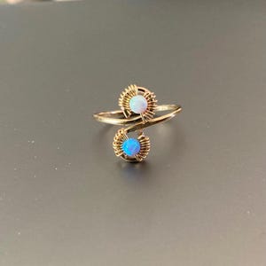 Silver or 14K Gold Filled adjustable Gemstone Midi or Toe ring, Tarnish-resistant