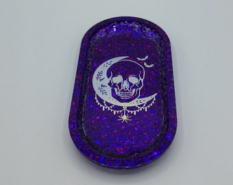 Spider Moon Skull Purple Tray