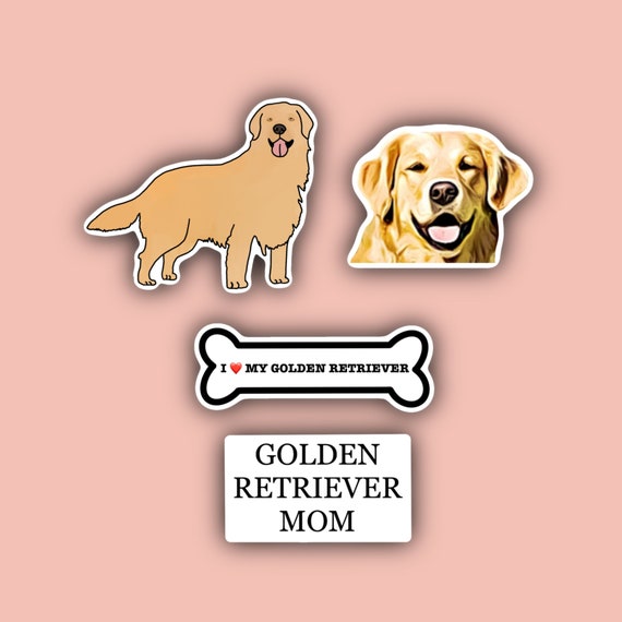 Golden Retriever Sticker Pack Golden I Love My Golden | Etsy