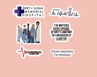 greys anatomy stickers etsy
