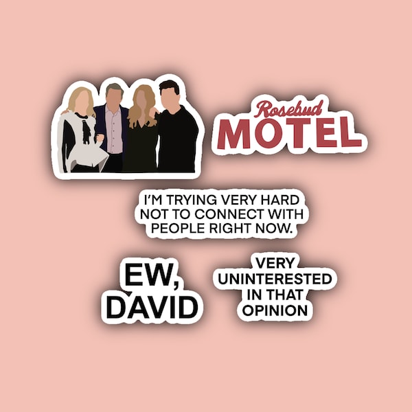 Schitt's Creek Sticker Pack - David, Johnny, Alexis, Moria - TV Show Stickers - Stickers