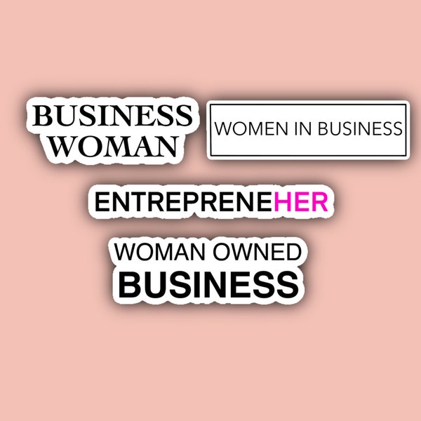 Business Woman Sticker Pack (Waterproof) - Entrepreneur - Stickers - Gift for boss - Gift for business woman