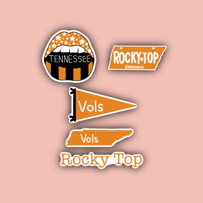 Rocky Top UT University of Tennessee Inspired Sticker Pack