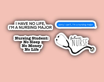 Future Nurse Sticker Pack - Waterproof - Nursing Major - Nursing Student - Nurse