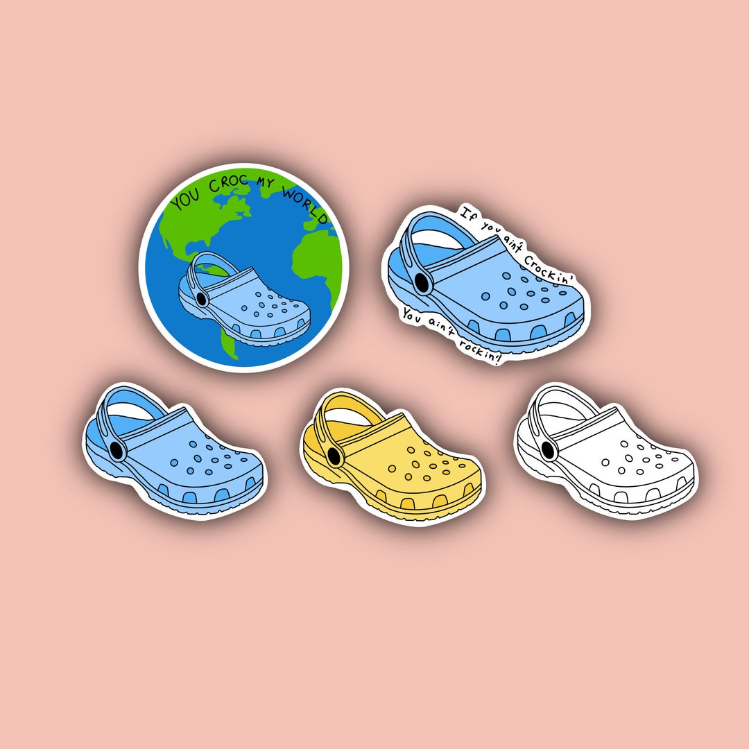Crocs Sticker Pack You Croc My World White Crocs Blue Etsy