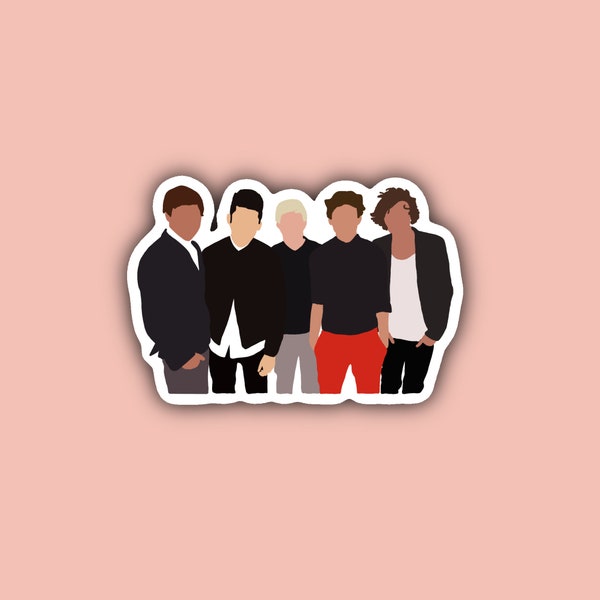 One Direction 3" Waterproof Sticker - Liam, Niall, Zayn, Harry, Louis