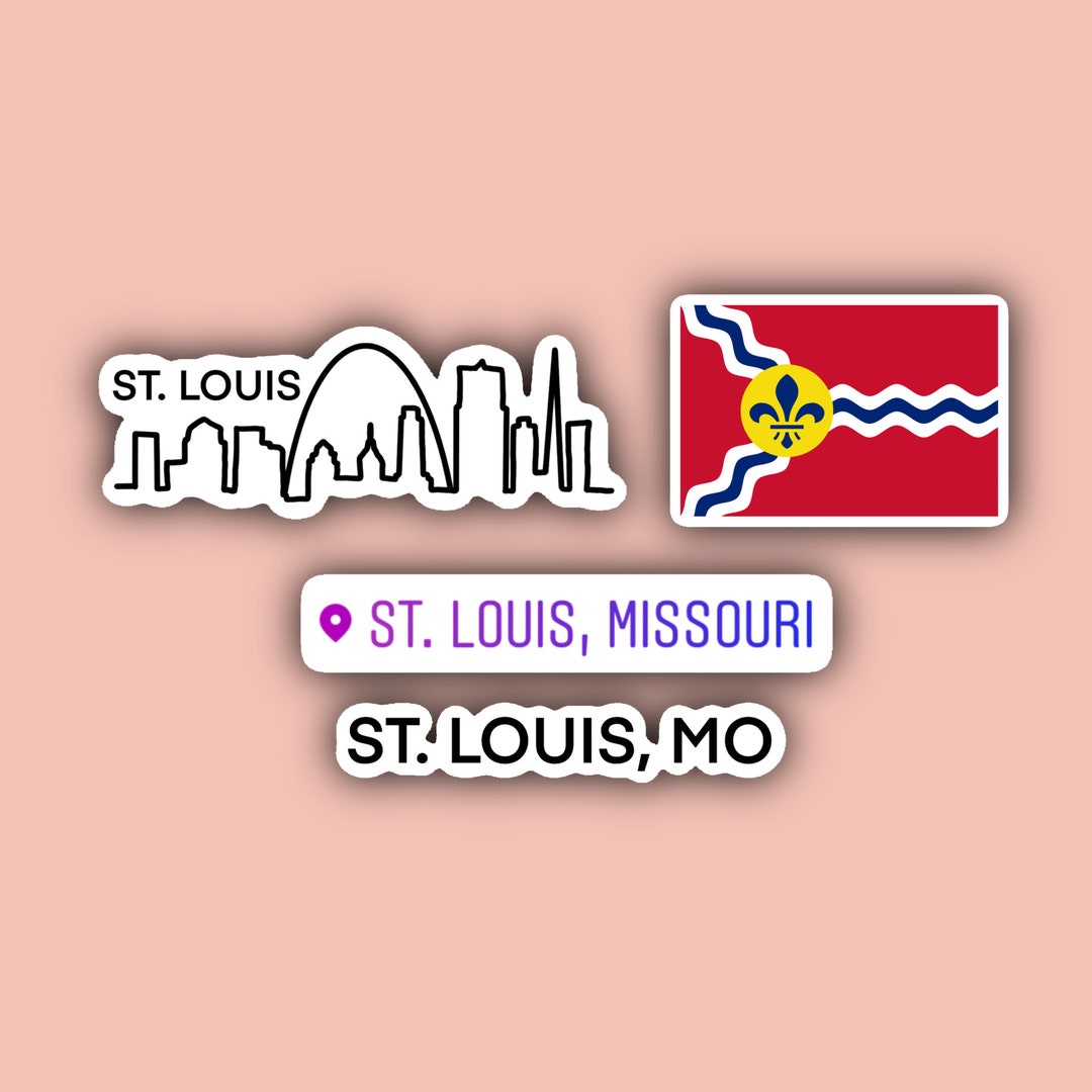 St. Louis Missouri Sticker Pack - Waterproof Stickers - Missouri Flag ...