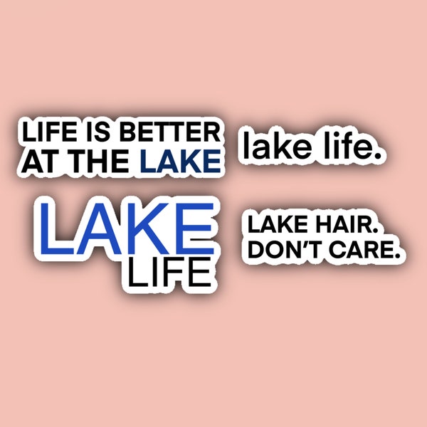 Lake Sticker Pack - Life is better at the lake - Lake Stickers - Lake Hair - Lake life