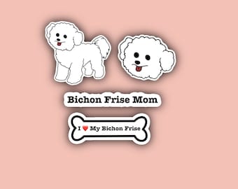 Planner and Card Sticker BICHON DOG Die-cut Sticker Laptop and Water Bottle Sticker Pet Sticker