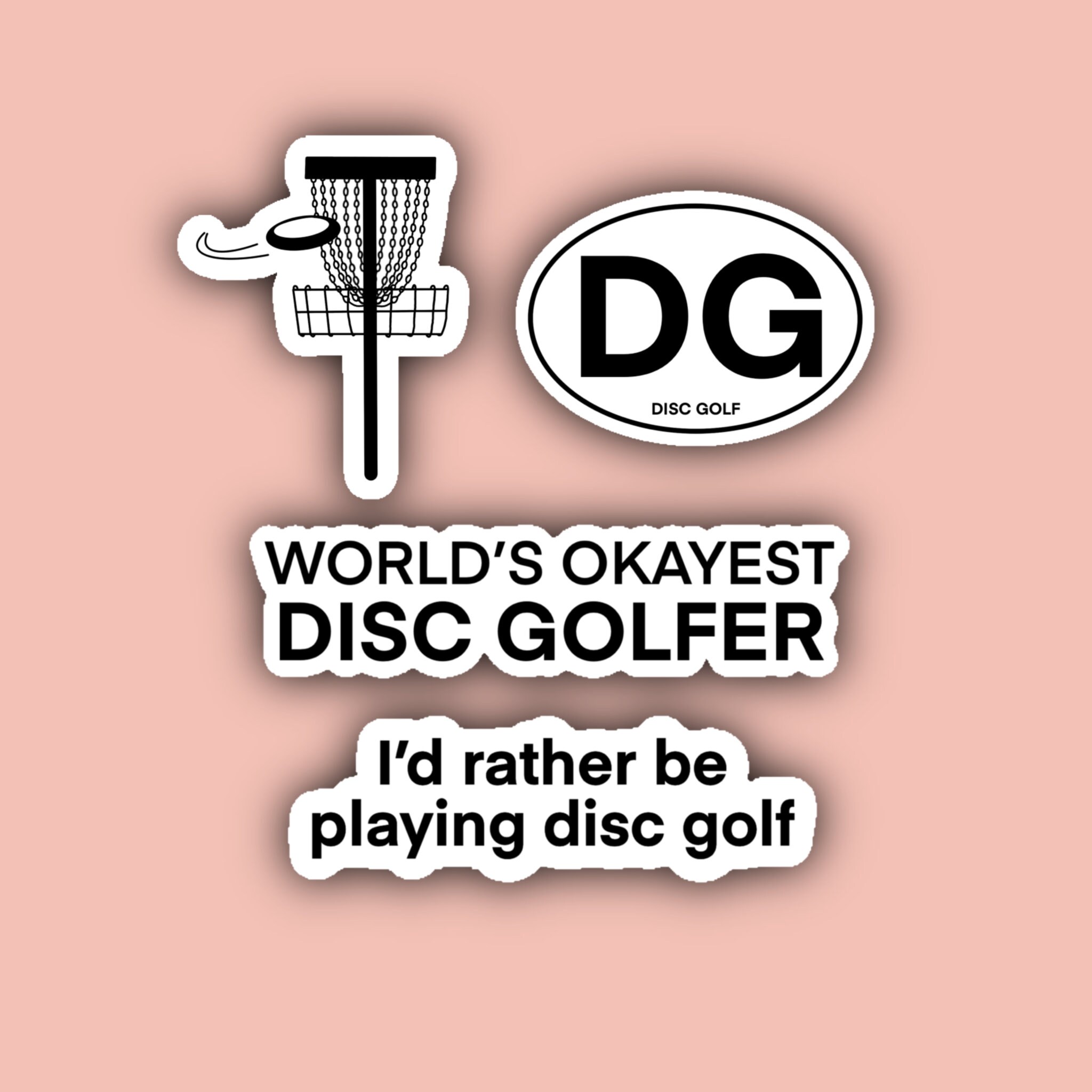 Disc Golf Sticker Pack Disc Golf Basket | Etsy