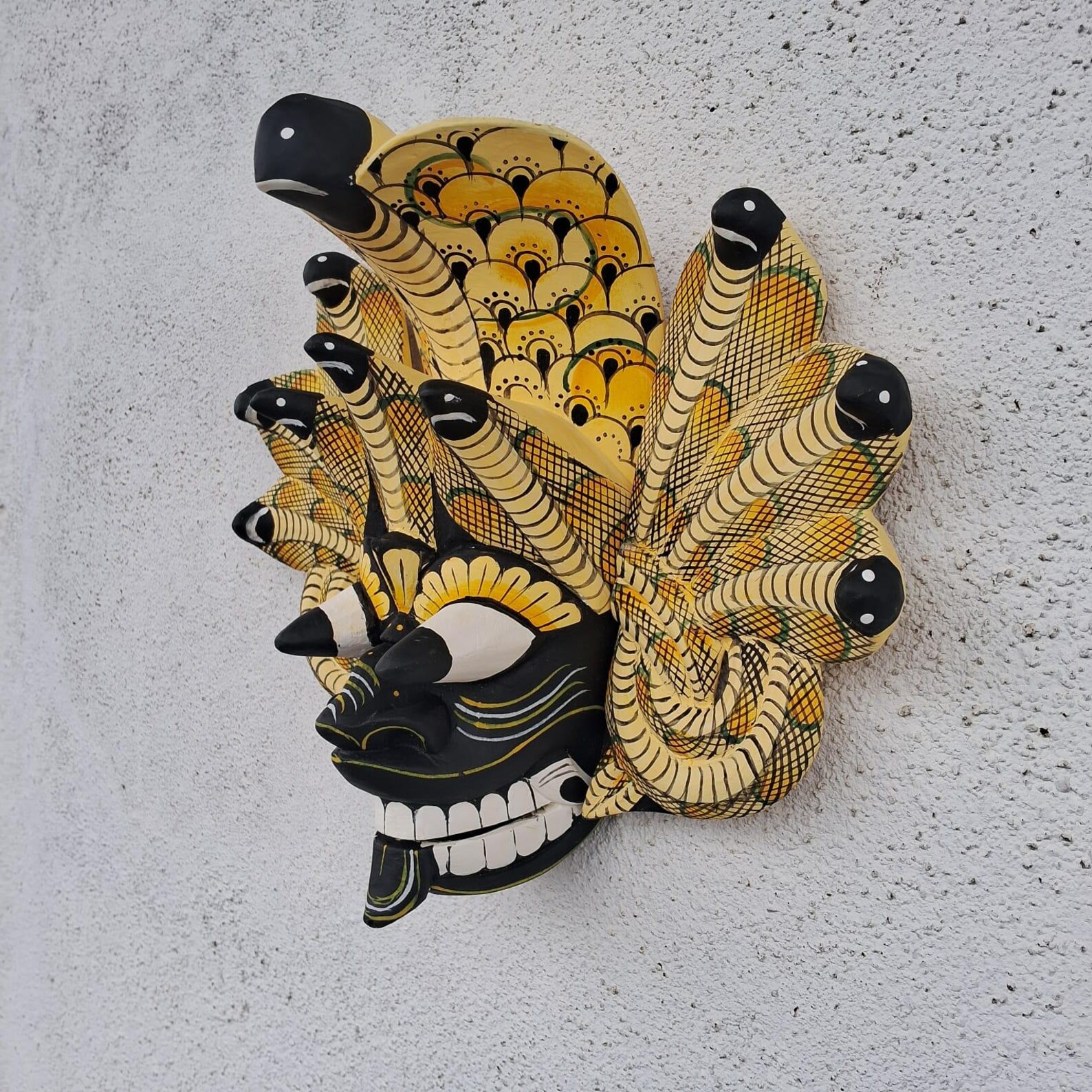 Handmade Sri Lankan Naga Raksha Mask |king Cobra Wall Decor ...
